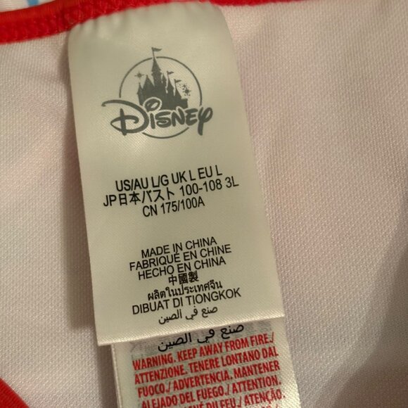 Disney Minnie Mouse Tropical Print One-Piece Swimsuit With Ruffle Detail Adjusta - Picture 5 of 6